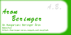 aron beringer business card
